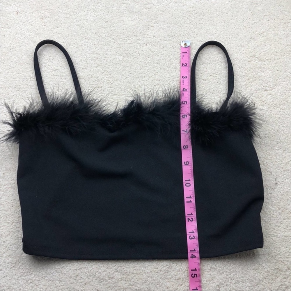New with Tags Nasty Gal Black Feather Top